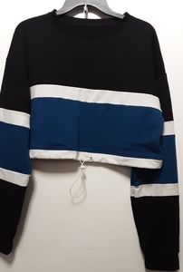 Jersey Drawstring Crop Top Sz L